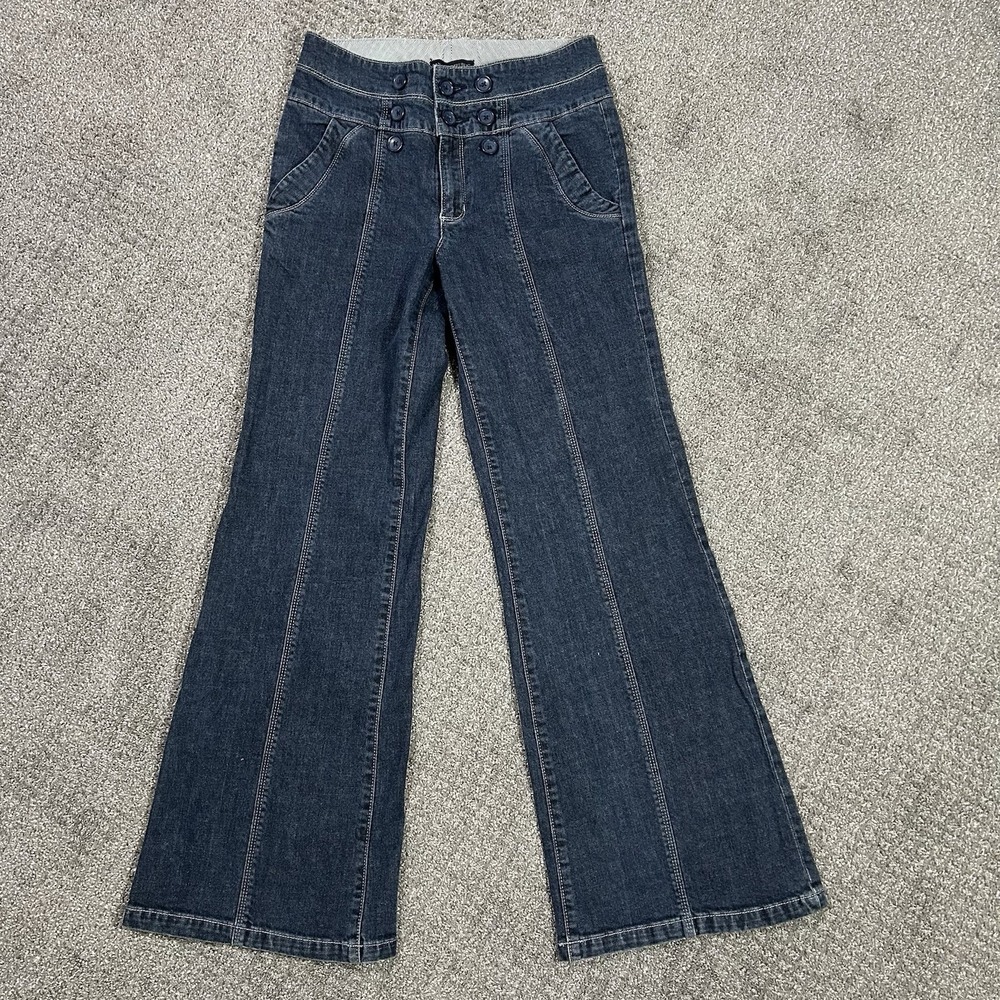 Banana Republic Wide Leg Jeans – Women's 4 – Dark Wash Mid-Rise NWOT